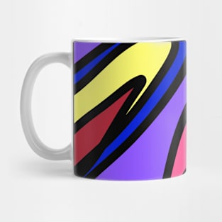 Overlapping Wavy Design with Funky Colors, made by EndlessEmporium Mug